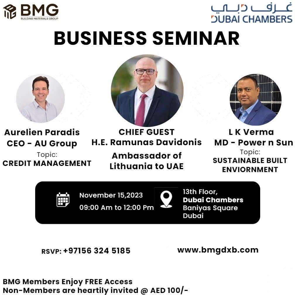 Business Seminar: Credit Management & Sustainable Built Environment invitation